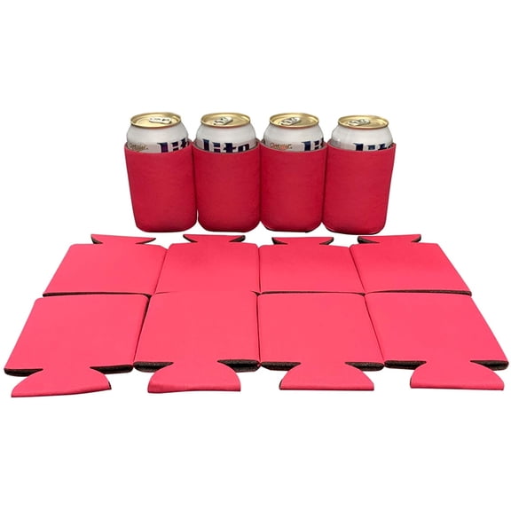 KP KOOL PRODUCTS Blank Beer Can Cooler Sleeves, Plain Bulk Collapsible Soda Cover Coolies Pack of 25, DIY Personalized Sublimation Sleeves for All Kind of Occasions and Parties