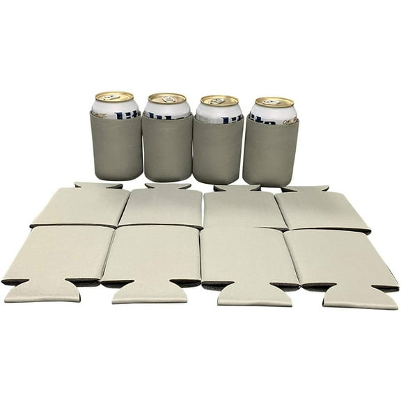 KP KOOL PRODUCTS Blank Beer Can Cooler Sleeves, Plain Bulk Collapsible Soda Cover Coolies Pack of 25, DIY Personalized Sublimation Sleeves for All Kind of Occasions and Parties