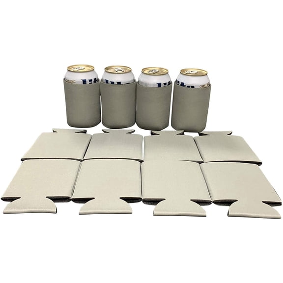 KP KOOL PRODUCTS Blank Beer Can Cooler Sleeves, Plain Bulk Collapsible Soda Cover Coolies Pack of 25, DIY Personalized Sublimation Sleeves for All Kind of Occasions and Parties