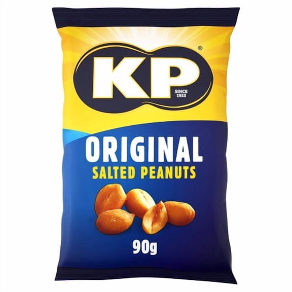 KP Original Salted Peanuts 90g, British Import (Pack of 3)