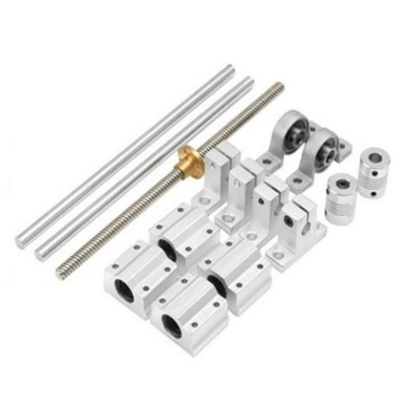 KP08 400mm T8 Lead Screw Kit Including 2x400mm Linear Motion Rod Shaft Guide