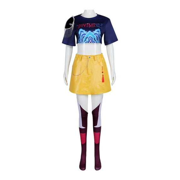 ZTACE POP Singer Stars Costumes - Mira Performance Outfit Cosplay Suit, Girls Cosplay Suits, Halloween Cosplay Party Outfit - Blue, 120