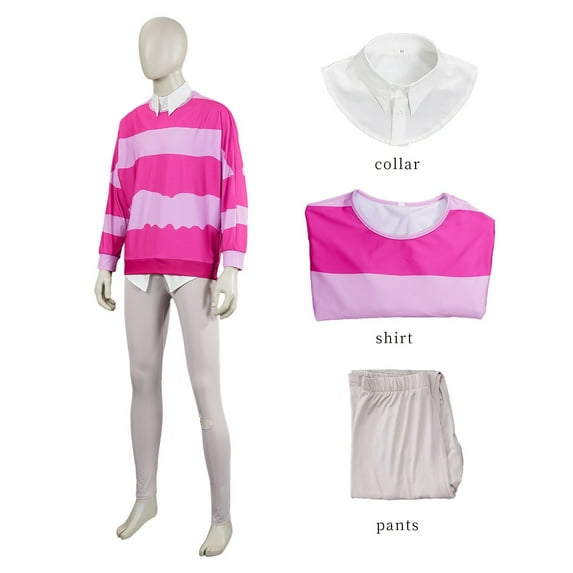 ZTACE POP Singer Stars Costumes - Saija Boys Baby Saija Pink Striped Long Sleeves, Boys Dress up Costume, Halloween Fancy Dress Costume - Pink, 150