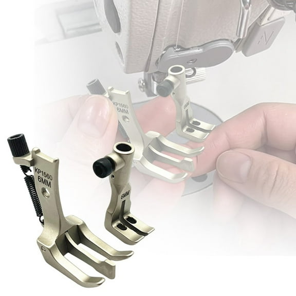 KP1560 Double Needle Sewing Machine With Center Guided Hand Steps Consew 369 LU 1560 LU 20 Typical 20606 20618