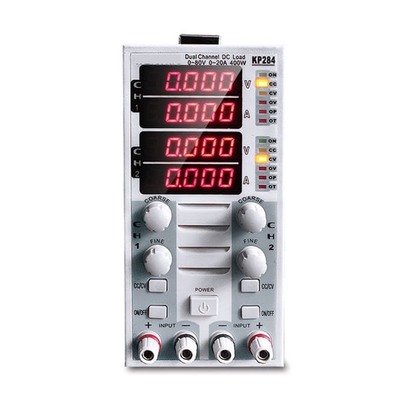 KP283 / KP284 80V 30A / 40A 300W / 400W Dual Channel DC Electronic Load Tester Battery Capacity Test LED Display Load Meter ,Long Lasting