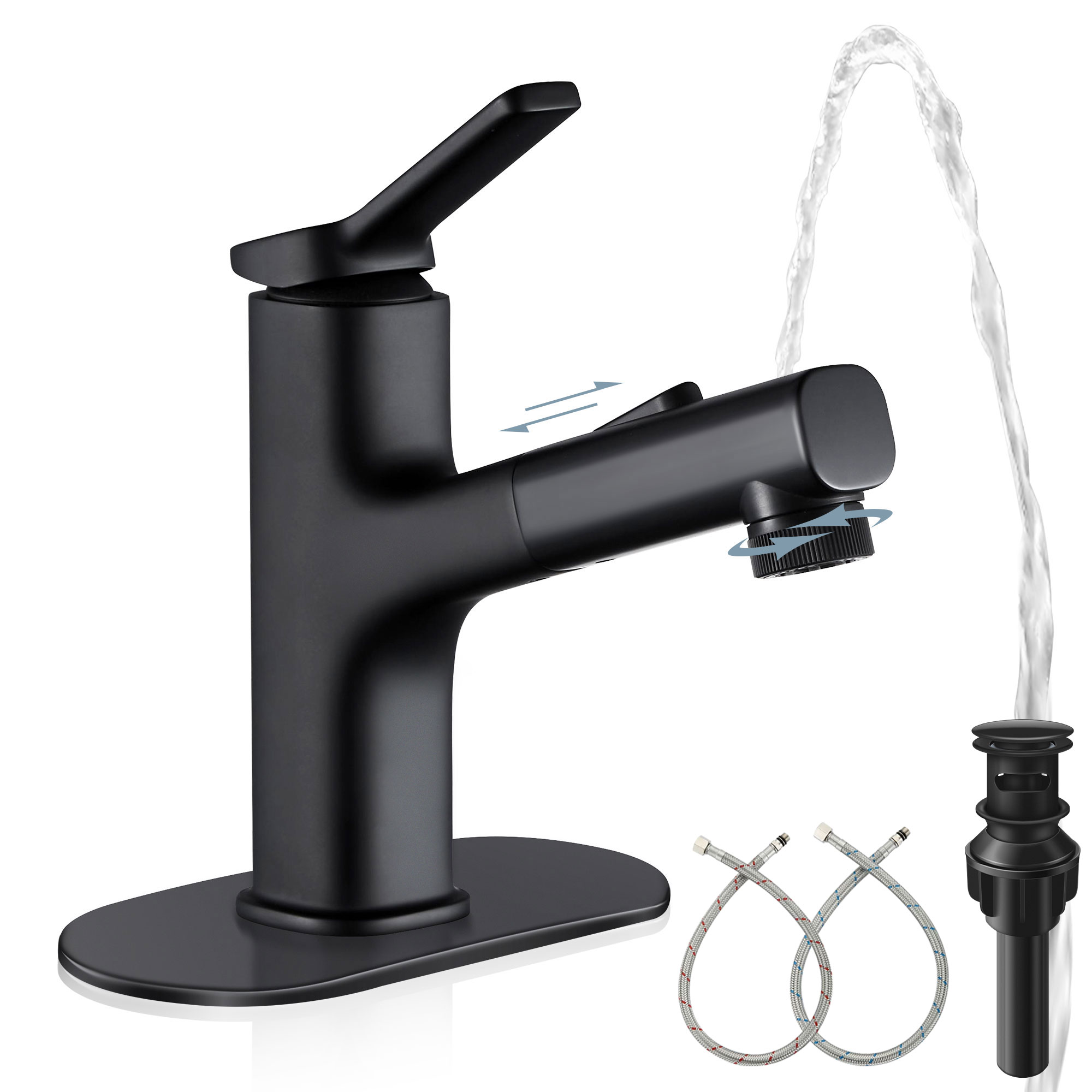Moen T6708BL Matte black twohandle bathroom faucet