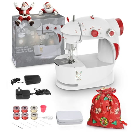 KPCB Mini Sewing Machine for Beginners with DIY Bag Material and Finger Protection Guard