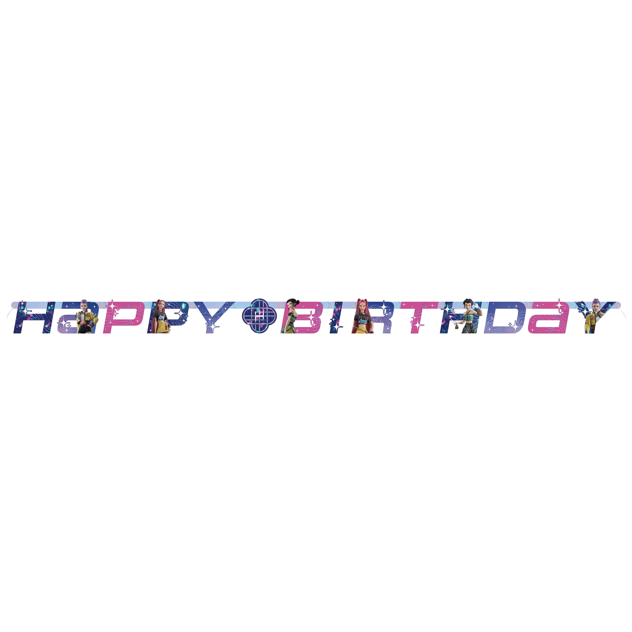 KPop Demon Hunters 1 Count Happy Birthday Jointed Banner