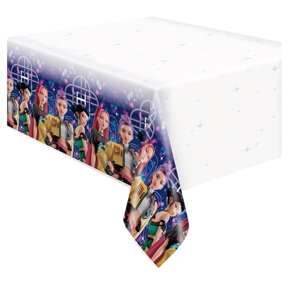 KPop Demon Hunters 1 Count 54IN x 84IN Multicolor Plastic Table Cover