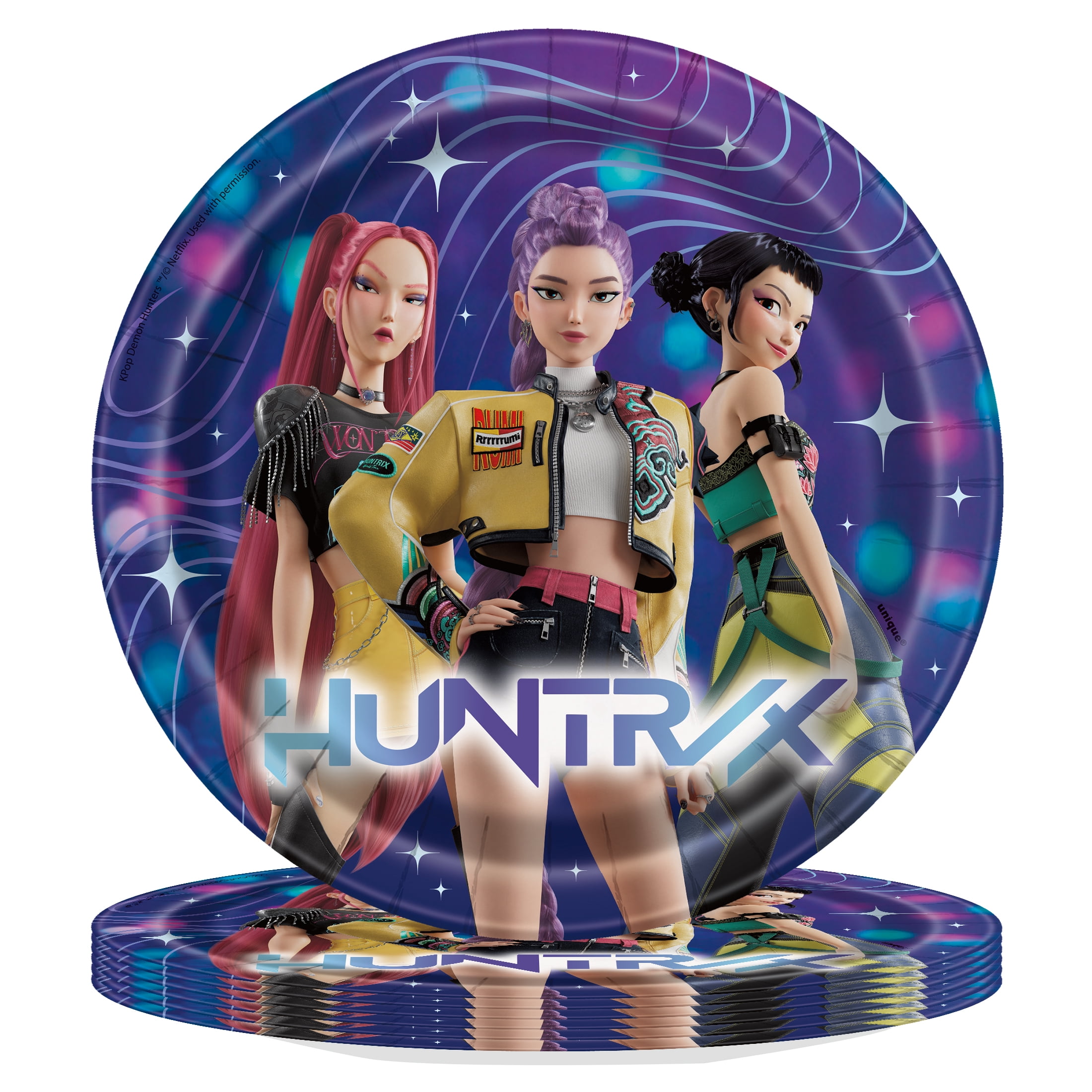 KPop Demon Hunters 8 Count 6.75IN Multicolor Dessert Paper Plates