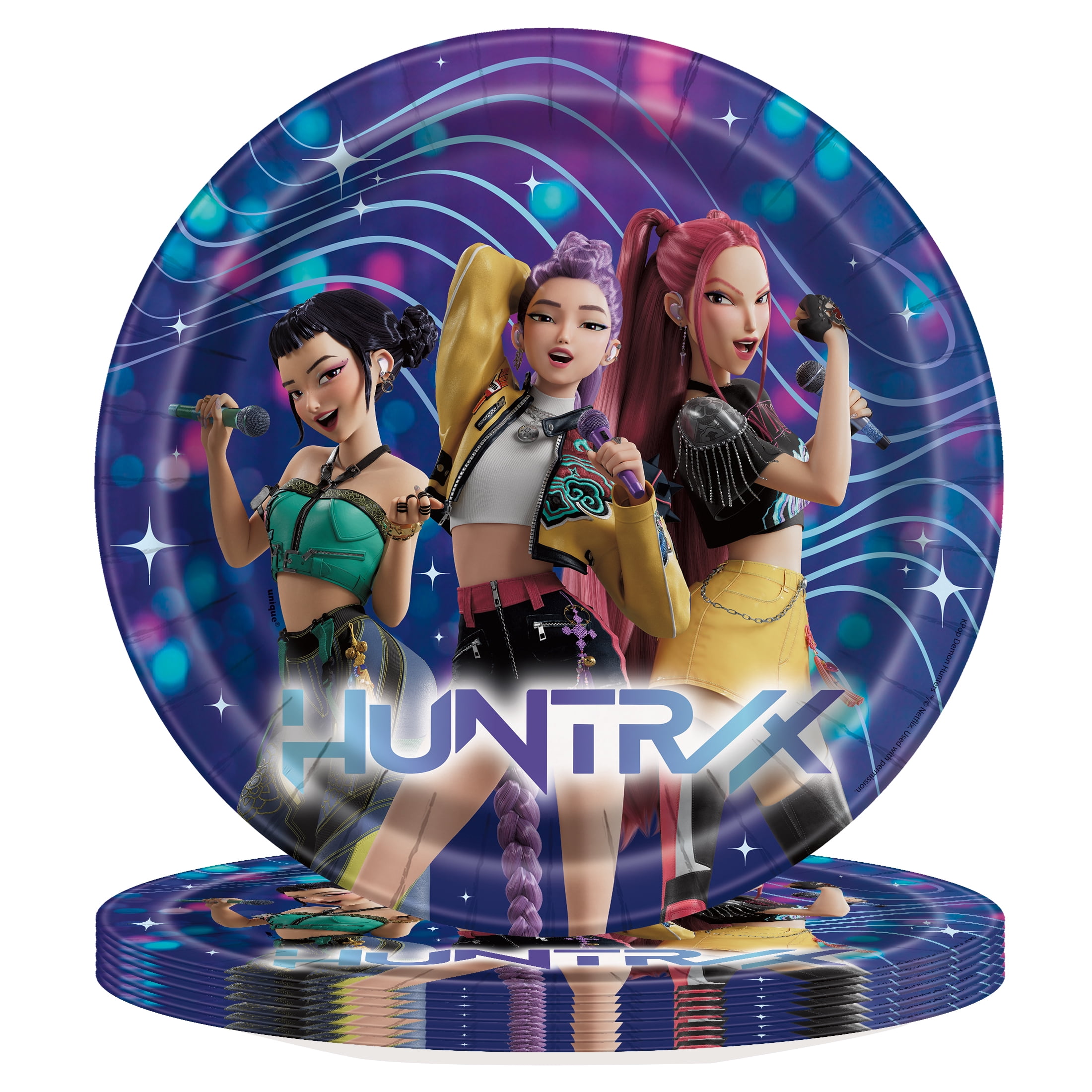 KPop Demon Hunters 8 Count 8.5IN Multicolor Dinner Paper Plates