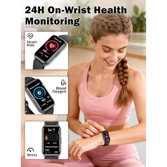 KPEP AMOLED Fitness Watch with Health Monitoring & 110+ Sports Modes