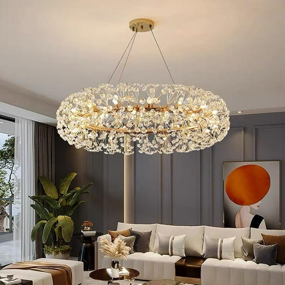 KPIBEST 12-Light Modern Crystal Firework Chandelier