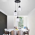 thumbnail image 2 of CANMEIJIA 3-Light Farmhouse Pendant Lighting - Black Metal Cage Island Lights For Kitchen & Dining 2 of 14