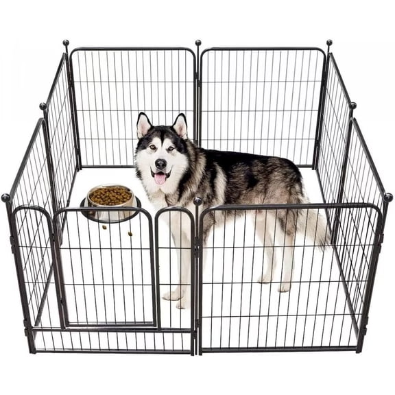 KPIBEST 8 Piece 39 inch high pet enclosure designed for patio outdoor RV front yard for livestock, plants, small/medium dogs