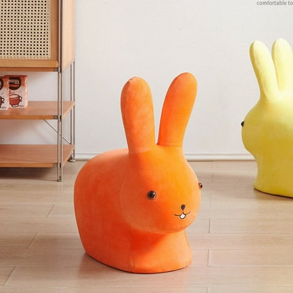 KPIBEST Cartoon rabbit stool, footstool children rolling cute chair