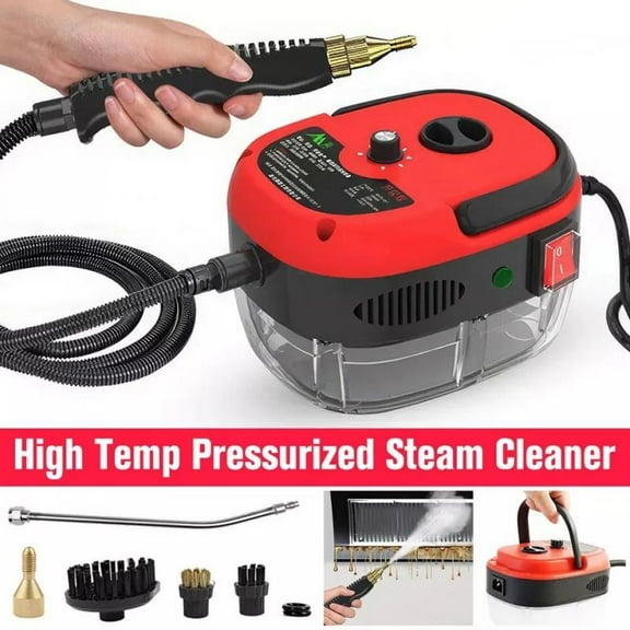 KPIBEST High Temperature Steam Cleaner, Handheld Portable Steam Cleaner, 6 Speed High Speed High Pressure Kitchen Cleaner with 3 Brush Heads