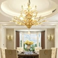 thumbnail image 1 of KPIBEST Modern Flower Crystal Chandelier Gold Branches Pendant 7-Lights Ceiling Fixtures, 1 of 10