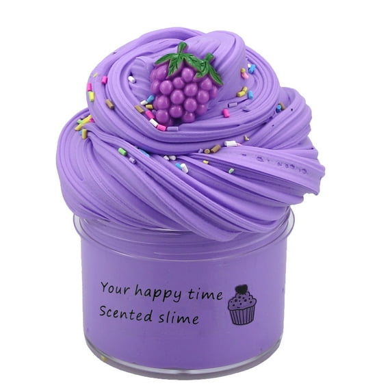 KPIMOR DIY Slime Supplies Fruit Slime Aromatherapy Pressure Slime Toy,Purple