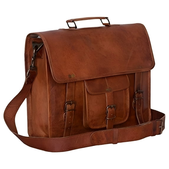 Vintage 15 Inch Laptop Messenger Bag briefcase Satchel laptop bag for Men and Women