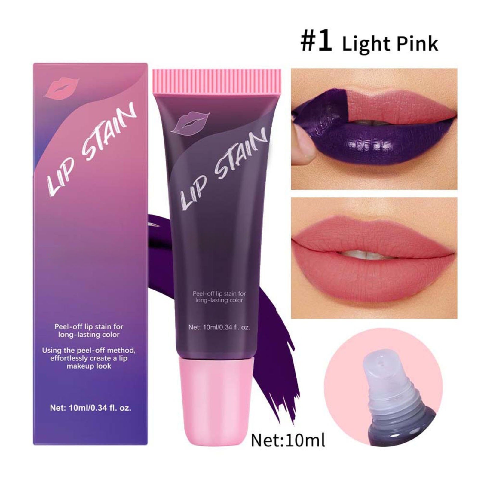 KPLFUBK Lip Gloss Peel Off Lip Stain With Long Lasting Color And