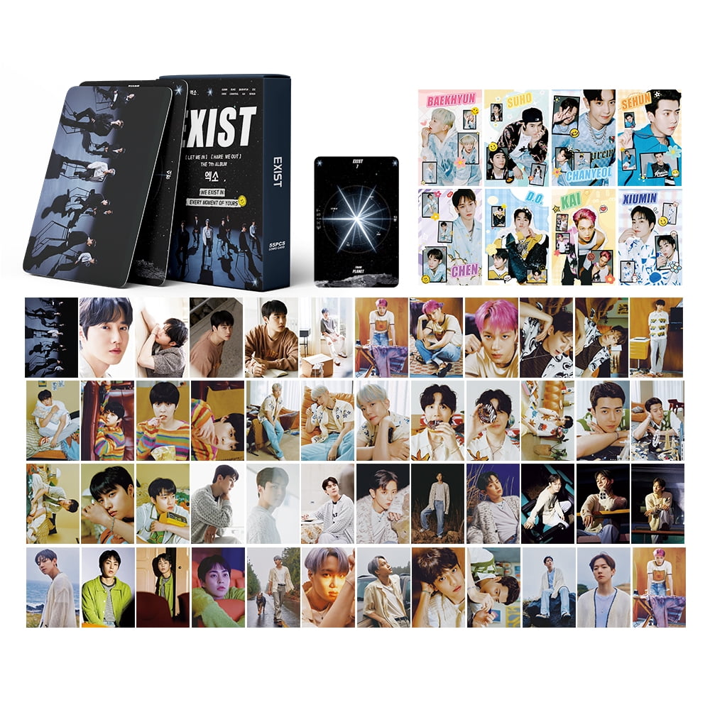 KPOP 55Pcs EXO LOMO Cards EXO EXIST Album Poster EXO Greeting