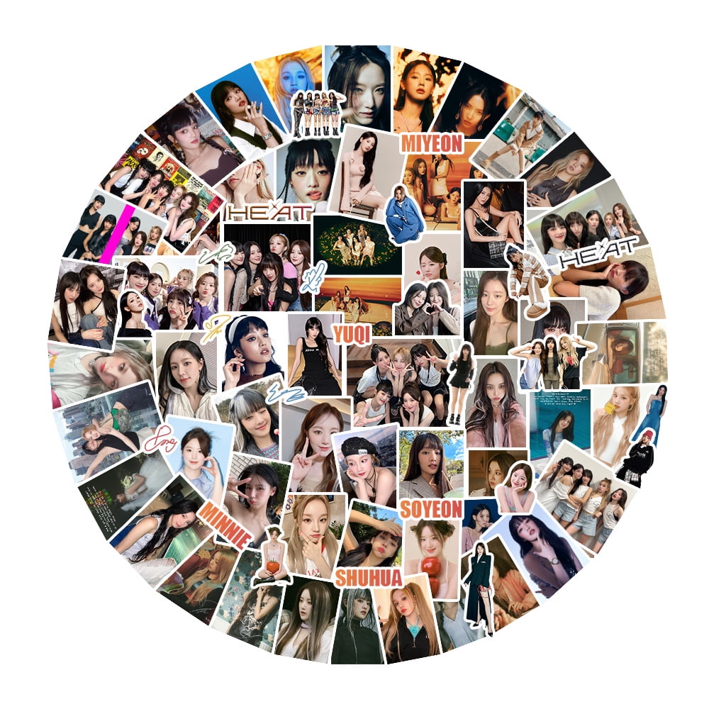 KPOP 94Pcs (G)IDLE HEAT Sticker pack Vinyl Waterproof sticker for