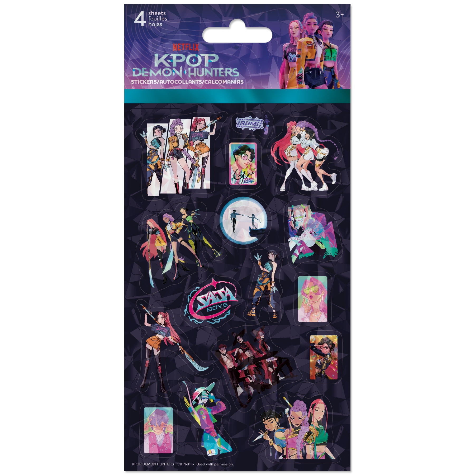 Netflix K-Pop Demon Hunters Sticker Set - 4 Vibrant Sheets by Trends International