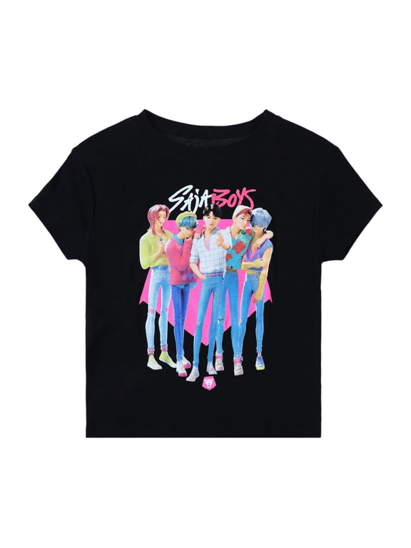 Saja Boys Black Youth Tee – Size Large Graphic T-Shirt