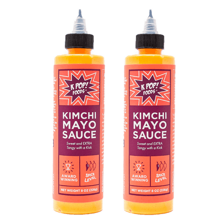KPOP Foods Kimchi Mayo, Spicy Mayo Sandwich Spread and Dip, 8oz - 2 Pack.