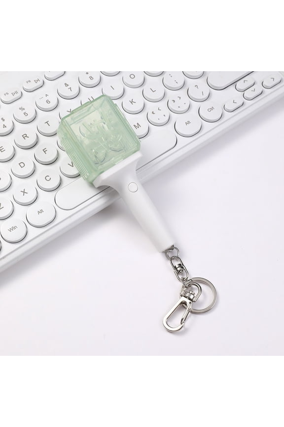KPOP Lightstick Keychain, Kpop Merch Merchandise Mini Light Stick Pendant for Bag Light Colour and Speed Adjustable Fans Gift Collection(Built-in battery)