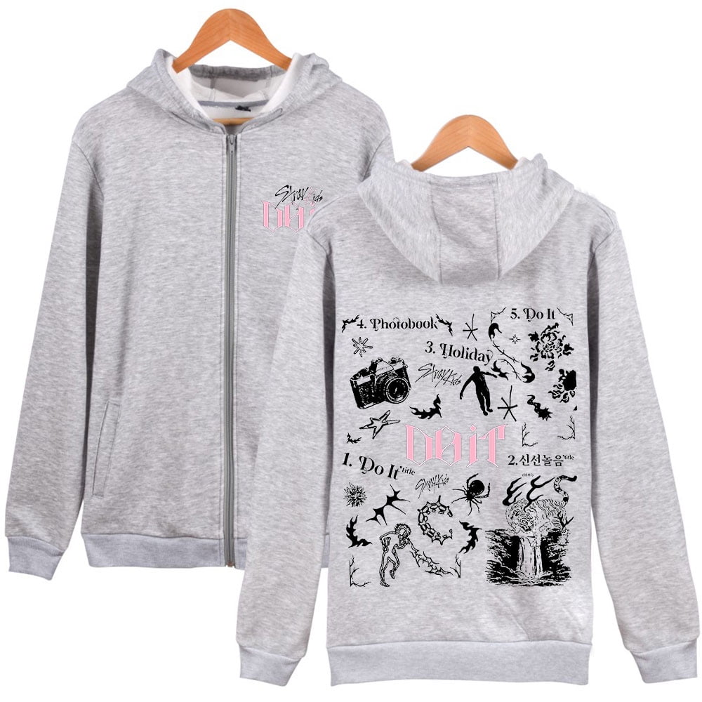 KPOP Stray Kids SKZ Do IT Tracklist Print Zipper Hoodie – Unisex Full ...