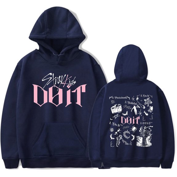 KPOP Stray Kids SKZ Do It Tracklist Print Hoodie – Unisex Graphic Pullover Sweatshirt, Casual Streetwear Gift for STAY Fans Support