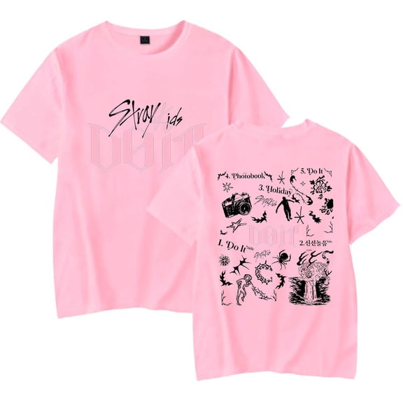 KPOP Stray Kids SKZ Do It Tracklist Print T-Shirt – Unisex Graphic Short Sleeve Tee, Casual Streetwear for STAY Fans Support