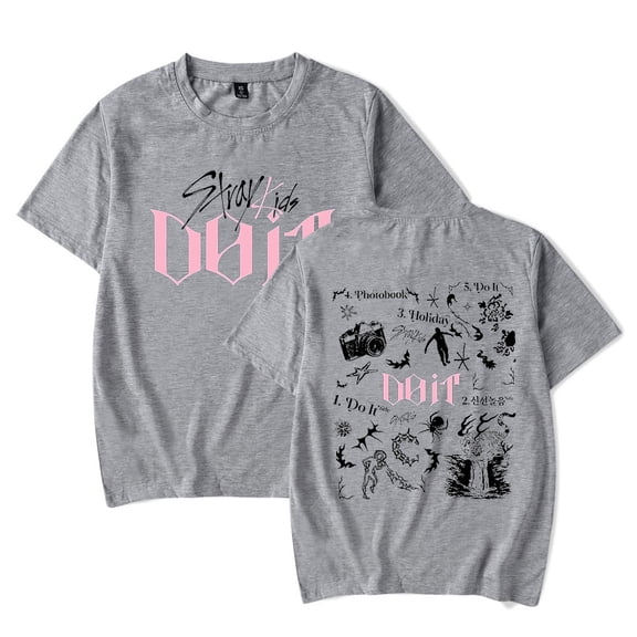 KPOP Stray Kids SKZ Do It Tracklist Print T-Shirt – Unisex Graphic Short Sleeve Tee, Casual Streetwear for STAY Fans Support