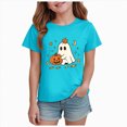 thumbnail image 1 of KPOPLK 1-14T Girls Halloween Shirts Pumpkin Ghost T-Shirts Kid Spooky Season Outfits Tees Tops,Size 1-2 Years, 1 of 7