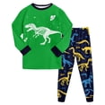 thumbnail image 1 of KPOPLK 2 Piece Toddler Baby Boys Pajamas 2T 3T 4T 5T 6T 7T 8T Fall Dinosaur Printed Pjs Sleepwear Cotton Kids Sets Clothes Green Size 5-6 Years, 1 of 5