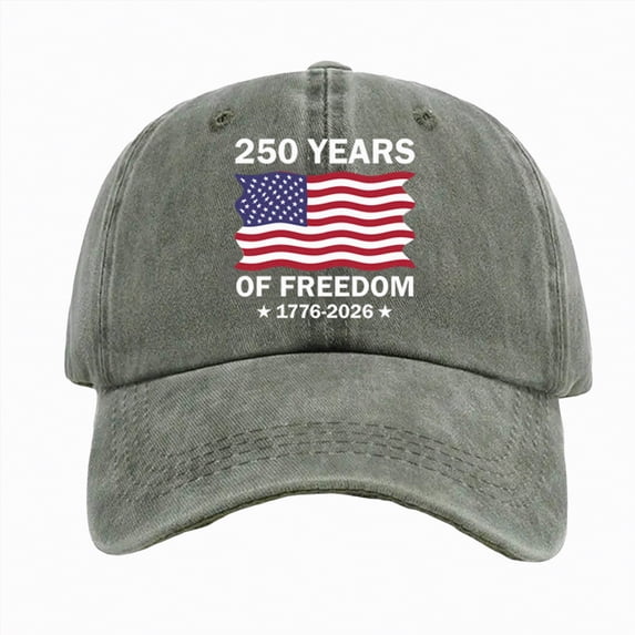 KPOPLK 250th Anniversary Baseball Cap,1776 2026 Hat with Embroidered USA Flag, Adjustable Snapback Cap for 4th of July, Independence Day, Semiquincentennial and National Holiday Celebration,Green