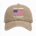 thumbnail image 1 of KPOPLK 250th Anniversary Baseball Cap,1776 2026 Hat with Embroidered USA Flag, Adjustable Snapback Cap for 4th of July, Independence Day, Semiquincentennial and National Holiday Celebration,Khaki, 1 of 5