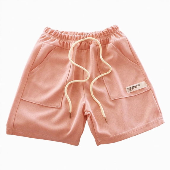 KPOPLK 3T-12T Boys Athletic Shorts Casual Baseball Shorts Boys Mesh Quick Dry Running Shorts Knee-Length Shorts Size 6-7 Years,Pink