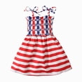 thumbnail image 1 of KPOPLK 4th of July Toddler Dress Outfit American Flag Dress Patriotic Independence Memorial Day Dress Summer Clothes(5-6 Years,Red), 1 of 5