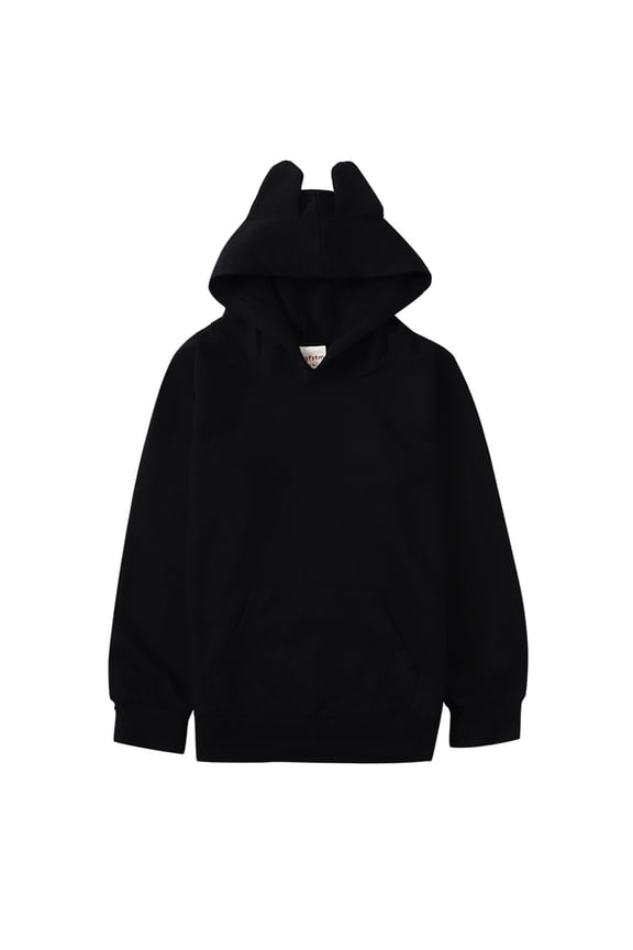 Active Performance Hoodie Pullover Sweatshirt with Graphic(11-12 Years,Black)