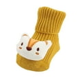 thumbnail image 1 of KPOPLK Baby Booties Organic Cotton Infant Bootie Warm Cozy Soft Sock Shoes Adjustable Boots for Newborn Boys Girls(6-12 Months,F76-Yellow), 1 of 4