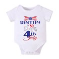 thumbnail image 1 of KPOPLK Baby Boy Bodysuit Infant Onesie Jumpsuit Short Sleeve Shirts Summer Clothes Outfits Romper Size 9-12 Months,Dark Blue, 1 of 5
