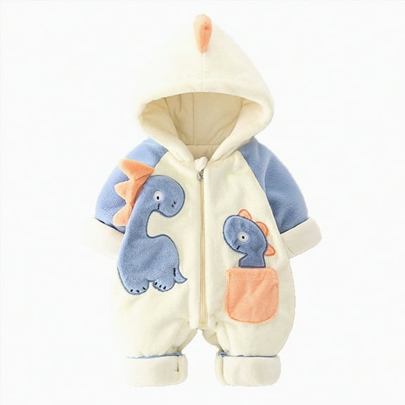 KPOPLK Baby Boy Fall Outfit Mamas Boy Embroidery Jumpsuit Long Sleeve Crewneck Romper Boy Winter Clothes(Blue,6-12 Months)