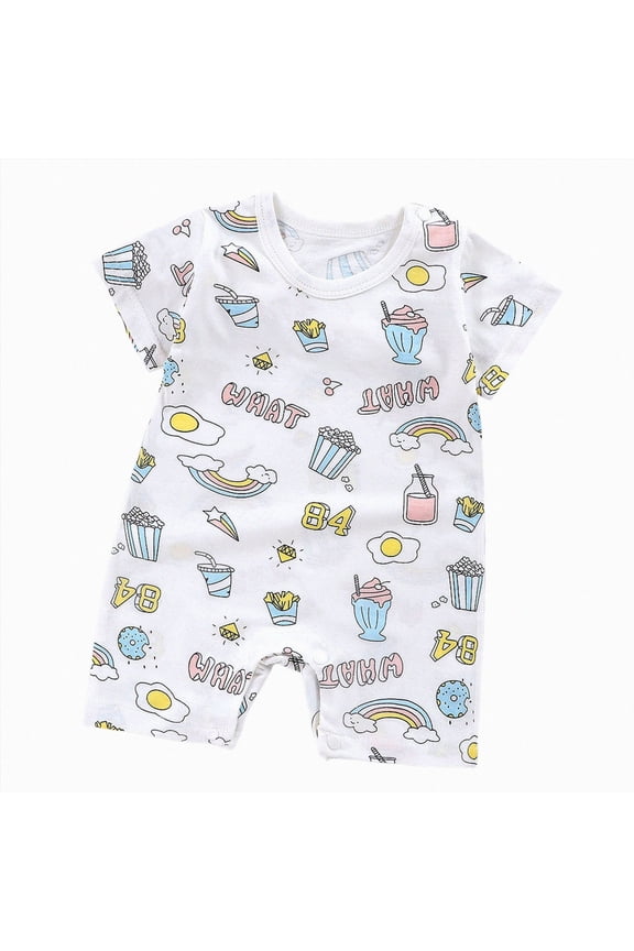 Baby Boy Golf Outfit Short Sleeve Polo Romper Cute Pattern Embroidery Lapel Button-up Striped Bodysuit Jumpsuit Clothes(0-6 Months,Sky Blue)