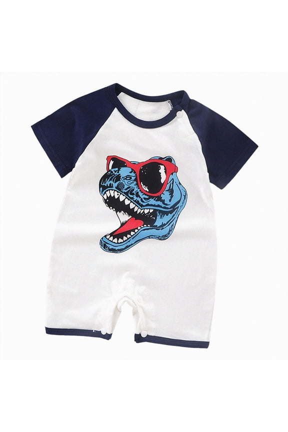 Baby Boy Polo Striped Rompers Short Sleeve Solid Bodysuit Jumpsuit Collared Infant One-Piece Outfits(18-24 Months,Blue)