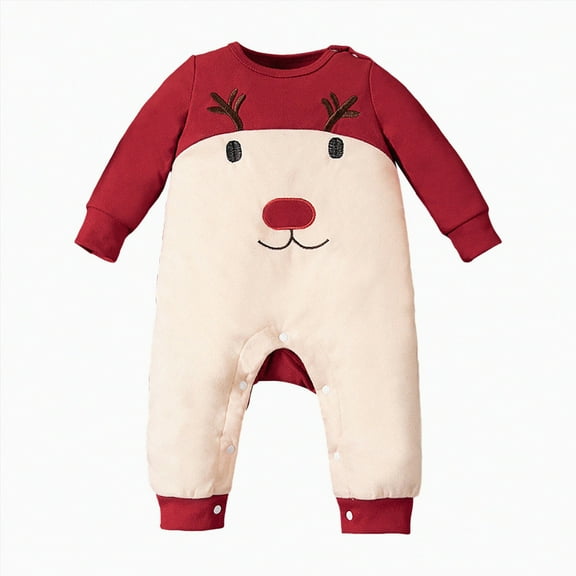 KPOPLK Baby Boy Romper Baby Long Sleeve Romper Toddler One-Piece Jumpsuit Girls Clothes Set(Beige,12-18 Months)