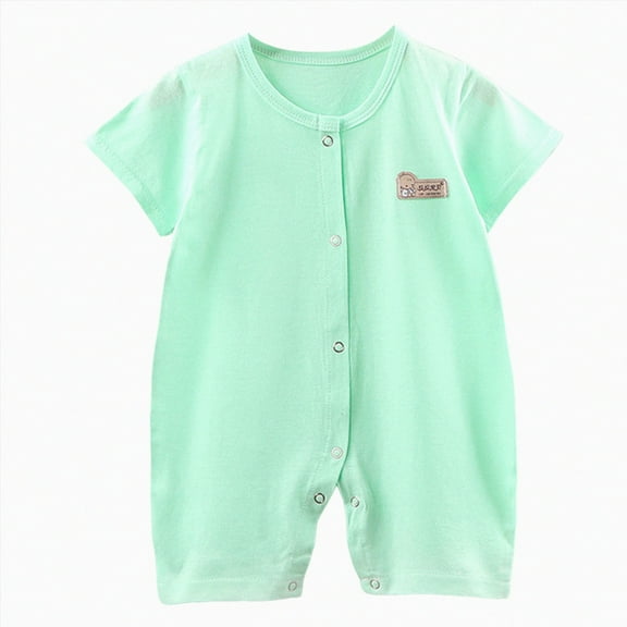 KPOPLK Baby Boy Romper Baby Long Sleeve Romper Toddler One-Piece Jumpsuit Girls Clothes Set(Green,6-12 Months)