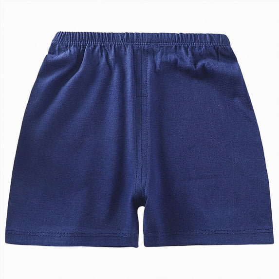 KPOPLK Baby Boy Shorts Cotton Pull On Baby Shorts Infant Boy Clothes Summer Casual Elastic Waist with Pocket 3 6 9 12Months 2T 3T 4T Size 2-3 Years,Dark Blue
